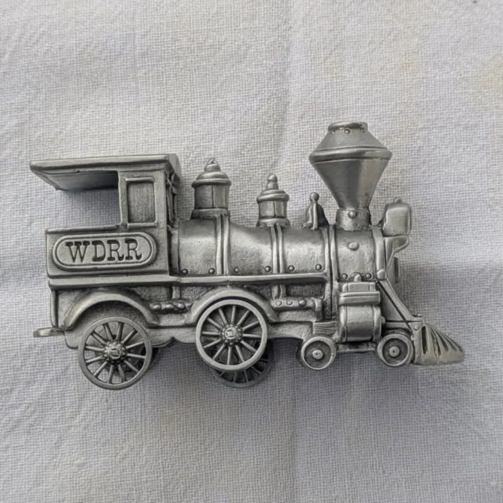 Walt Disney Railroad WDRR Pewter Train Engine and Caboose Set of 2